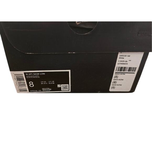 Nike Air Force 1 Sage Low in White – EUC in Box Size 8 - Picture 3 of 8